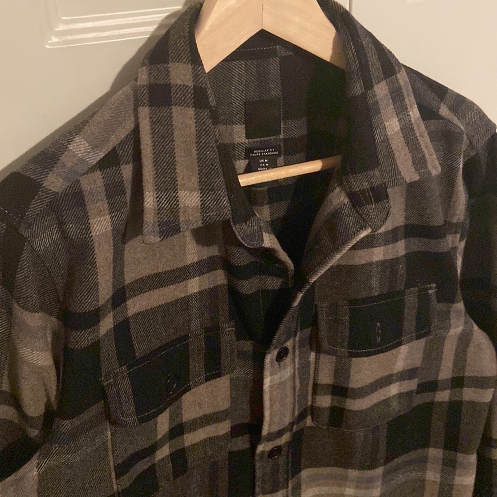 H&M Plaid Shirt Jacket